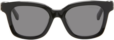 Moncler Black Audree Sunglasses In 01a Shiny Black/smok