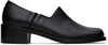 AMOMENTO BLACK ROUNDED LOAFERS