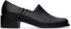 Amomento Black Rounded Loafers In Black