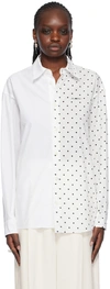 Marni Logo-embroidered Cotton Shirt In Jqw01 Lily White