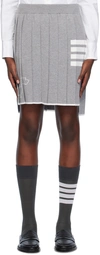 THOM BROWNE GRAY HECTOR 4-BAR MINISKIRT