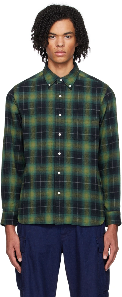 Beams Green Tartan Shirt In Green65