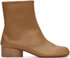 MAISON MARGIELA BEIGE TABI ANKLE BOOTS