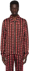 Wales Bonner Belief Printed Twill Shirt In Brown And Red