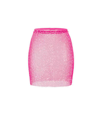 Santa Brands Transparent Mini Skirt In Pink Raspberry