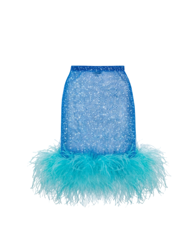 Santa Brands Baby Blue Feathers Skirt