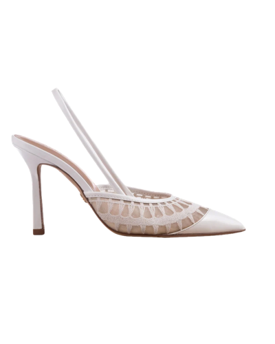 Atana Lace Sling 95 White Patent