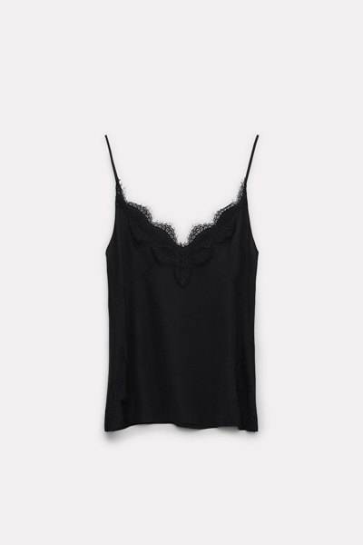 Dorothee Schumacher Silk Camisole With Lace In Black