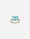 DOLCE & GABBANA ANNA RING IN WHITE GOLD 18KT WITH LIGHT BLUE TOPAZES