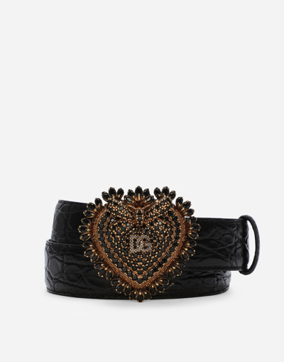 Dolce & Gabbana Cintura Logata In Black