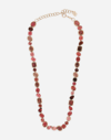 DOLCE & GABBANA ANNA NECKLACE IN RED GOLD 18KT WITH TOUMALINES