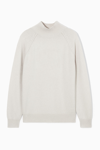 Cos Pure Cashmere Funnel-neck Sweater In Beige