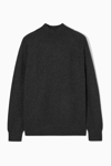 Cos Pure Cashmere Funnel-neck Jumper In Grey
