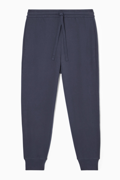 Cos Slim-leg Elasticated Joggers In Blue