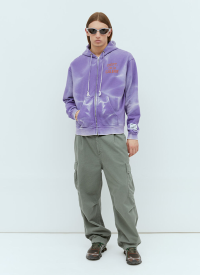 Gallery Dept. French Zip Hooded Sweatshit In Purple