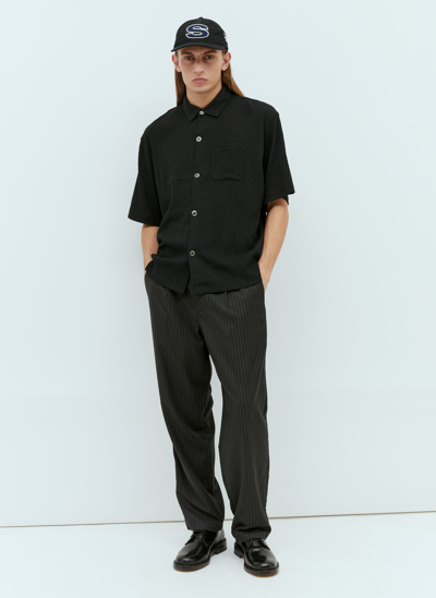 Stussy Pinstripe Trousers In Black