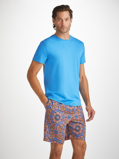 Derek Rose Ledbury 69 Printed Cotton-poplin Pyjama Shorts In Multi