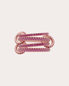Spinelli Kilcollin Women's Delphinus Petite 18k Gold Ruby And Pink Sapphire Linked Rings In Pink
