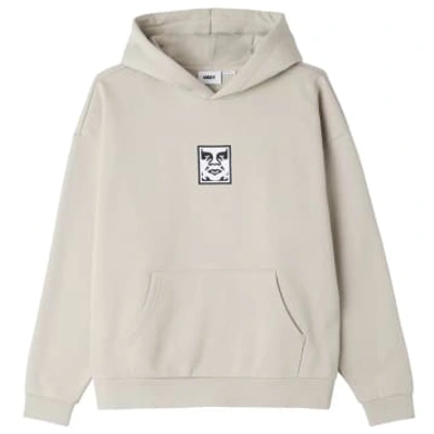Obey Icon Extra Heavy Hood In Metallic