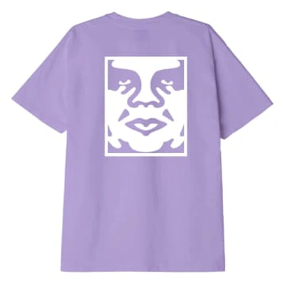 Obey Bold Icon Heavyweight T-shirt In Lavender