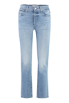 MOTHER MOTHER DISTRESSED SKINNY JEANS