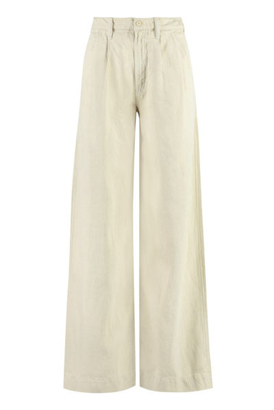 Mother High Waisted Pants In Beige