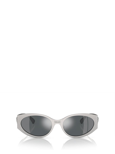 Versace Eyewear Oval In Silver