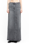 Courrèges Denim Skirt In Gray