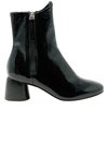 Halmanera Caren05 Black Patent Leather Plum Ankle Boots In Black