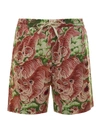 PENCE 1979 MULTICOLOR DRAWSTRING SHORTS WITH ALL-OVER TIGER PRINT IN VISCOSE BLEND