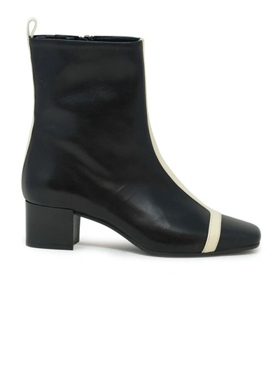 Carel Paris Audrey 45mm Leather Ankle Boots In Black