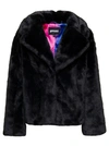 Apparis 'milly' Black Jacket With Revers Collar In Eco Fur Woman