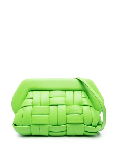 Themoirè Bios Weaved Mantis Clutch Bag In Green