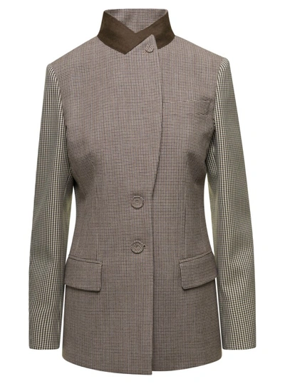 Fendi Checkered Jacket In Grey