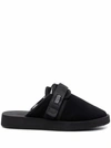 Suicoke Shearling-lined Slippers In Black