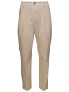 PENCE 1979 BEIGE PANTS WITH BUTTON FASTENING IN COTTON
