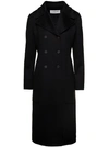 Lanvin Double Breasted Mid Length Coat In Black