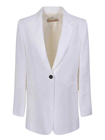 Blanca Vita 单排扣长袖西装夹克 In White