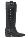 Elena Iachi Black Leather Yvette Ankle Boots In Black
