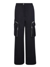 Blanca Vita Cargo Straight Trousers In Black