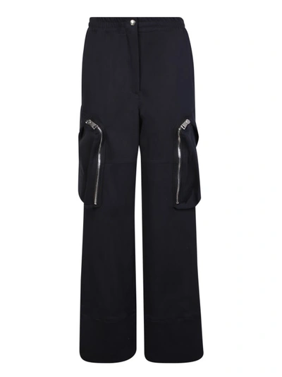 Blanca Vita Cargo Straight Trousers In Black