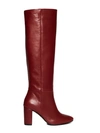 L'arianna Brick Leather Boot In Red