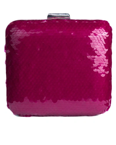 Gemy Maalouf Wine Clutch With Fringes - Accessories In Pink