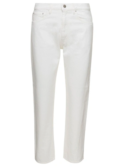 Totême Straight Jeans In White Cotton