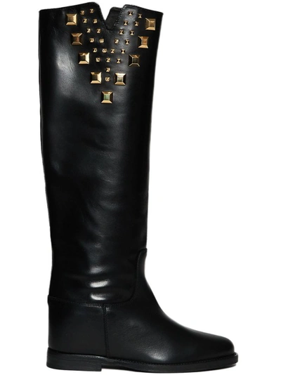 Via Roma 15 Boot In Black Leather