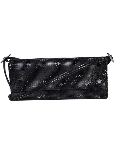 Benedetta Bruzziches Rhinestones Shoulder Bag In Black
