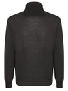 Dell'oglio High Neck Black Cashmere Knitwear In Black