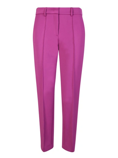 Blanca Vita Purple Mid-rise Pants In Pink
