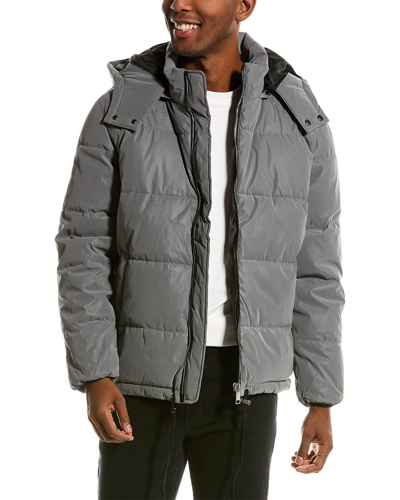 American Stitch Reflective Puffer Jacket In Metallic