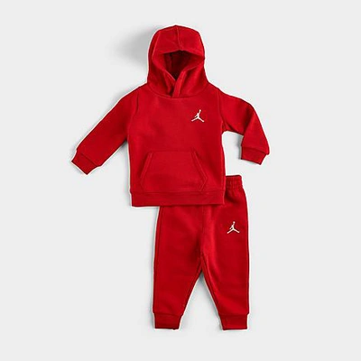 Nike Babies' Jordan Infant Essentials Hoodie And Jogger Pants Set In Gym Red